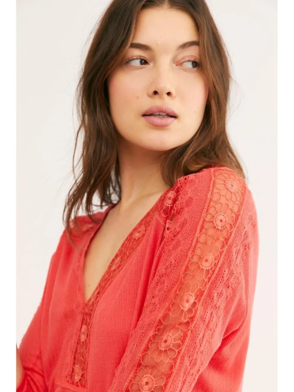 NEW Free People Lola Top Rose Crimson XS